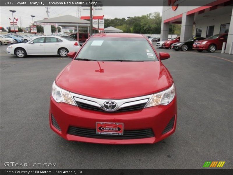 Barcelona Red Metallic / Ivory 2012 Toyota Camry LE