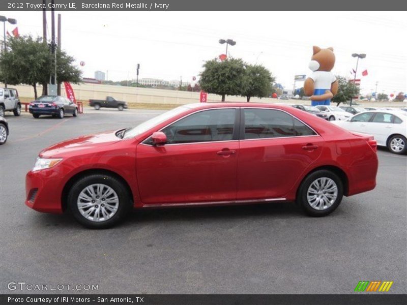 Barcelona Red Metallic / Ivory 2012 Toyota Camry LE