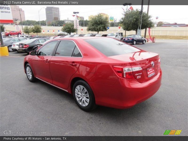 Barcelona Red Metallic / Ivory 2012 Toyota Camry LE