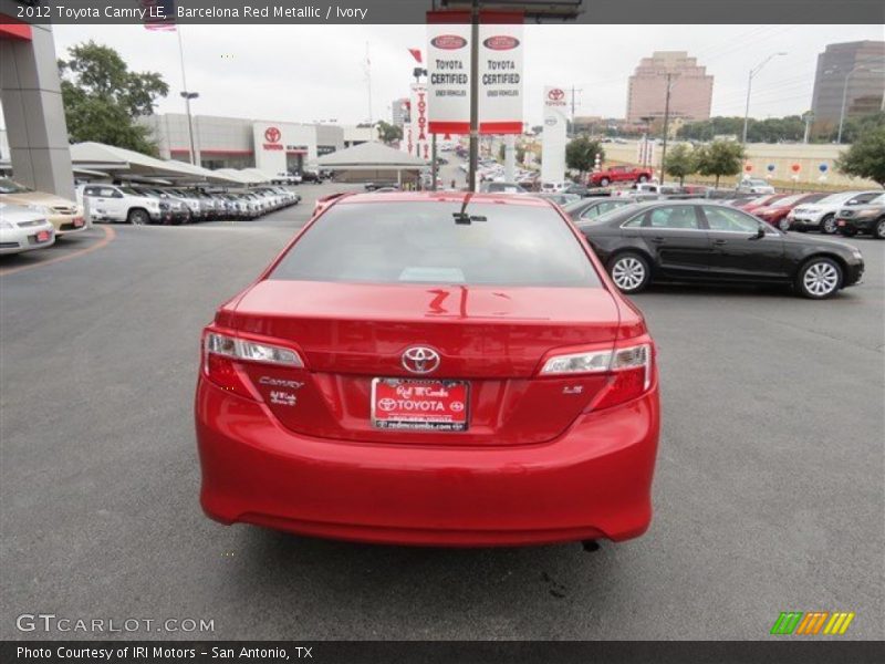 Barcelona Red Metallic / Ivory 2012 Toyota Camry LE