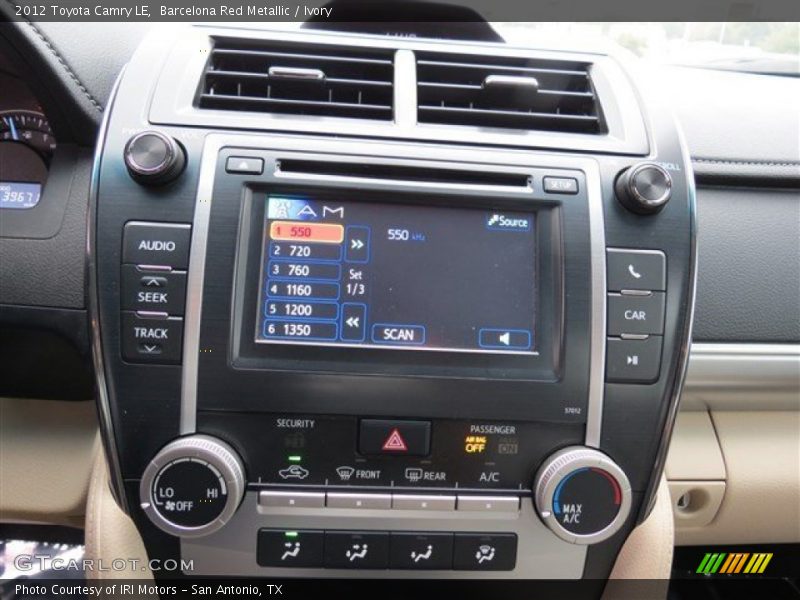 Barcelona Red Metallic / Ivory 2012 Toyota Camry LE