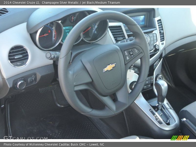 Champagne Silver Metallic / Jet Black/Medium Titanium 2014 Chevrolet Cruze LS