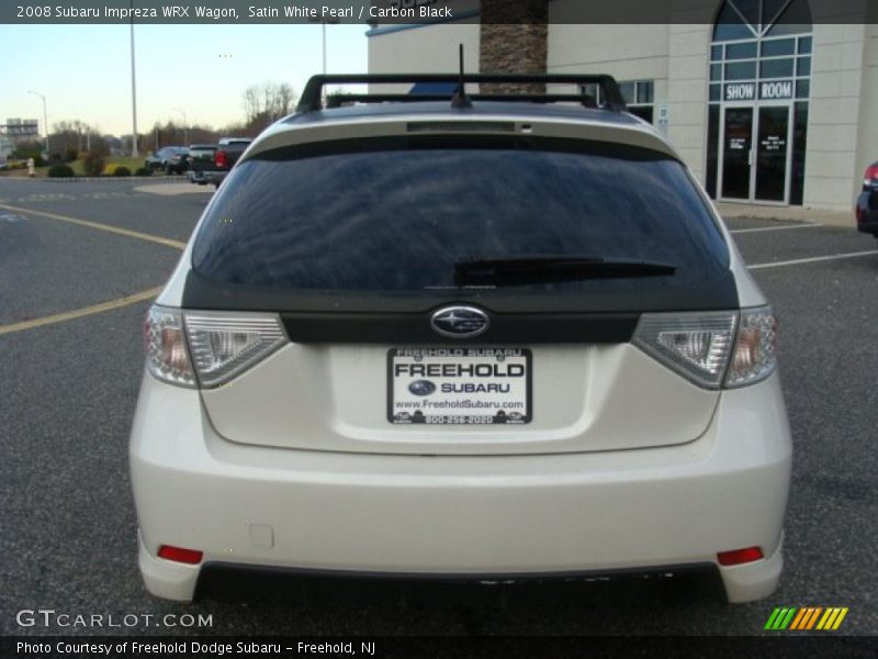 Satin White Pearl / Carbon Black 2008 Subaru Impreza WRX Wagon
