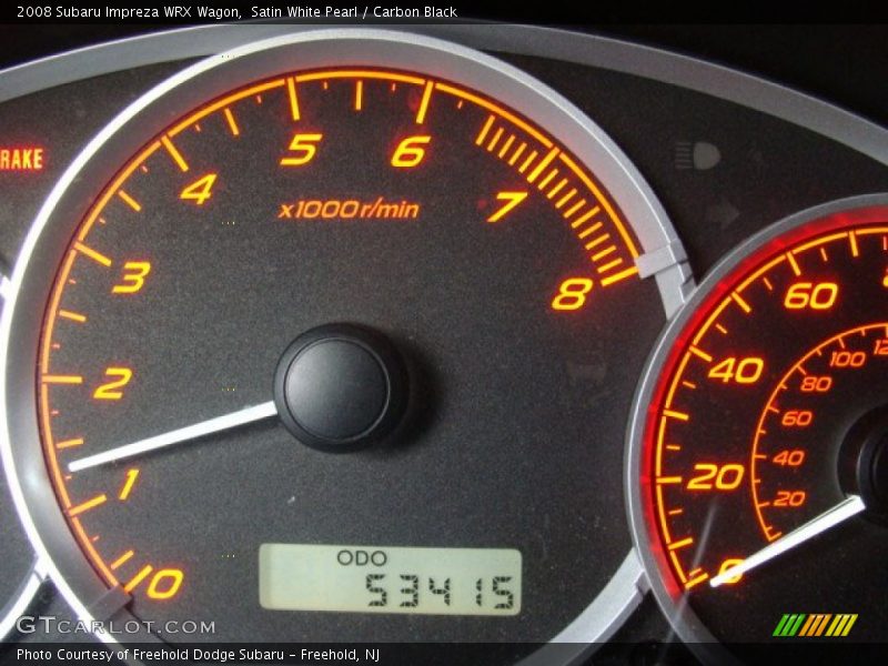 Satin White Pearl / Carbon Black 2008 Subaru Impreza WRX Wagon
