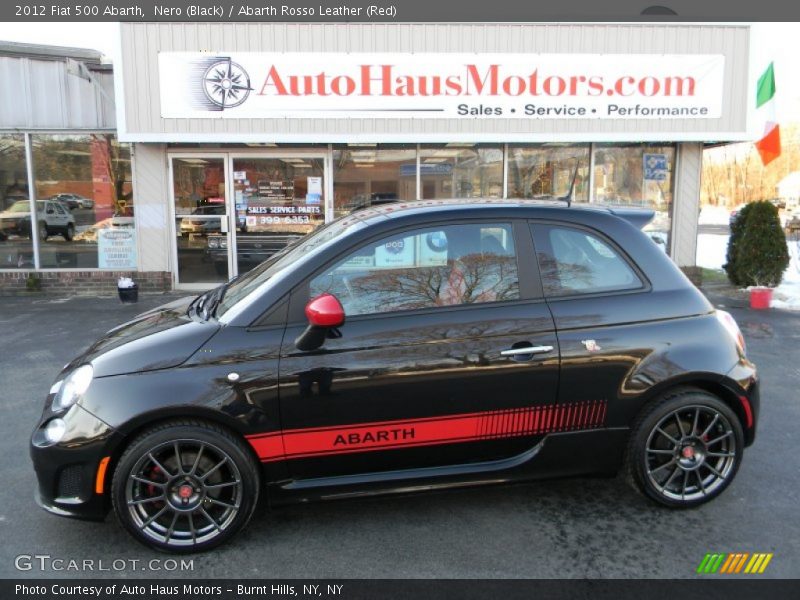 Nero (Black) / Abarth Rosso Leather (Red) 2012 Fiat 500 Abarth