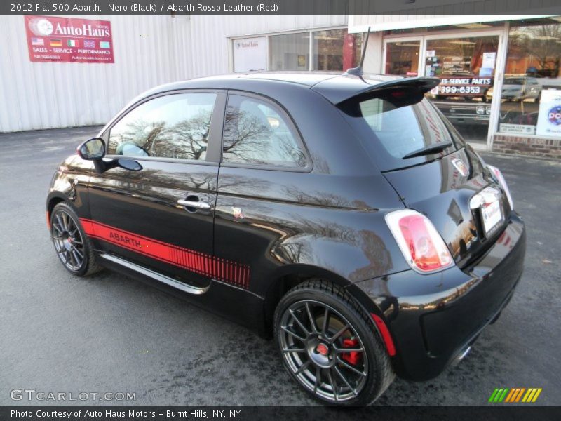 Nero (Black) / Abarth Rosso Leather (Red) 2012 Fiat 500 Abarth