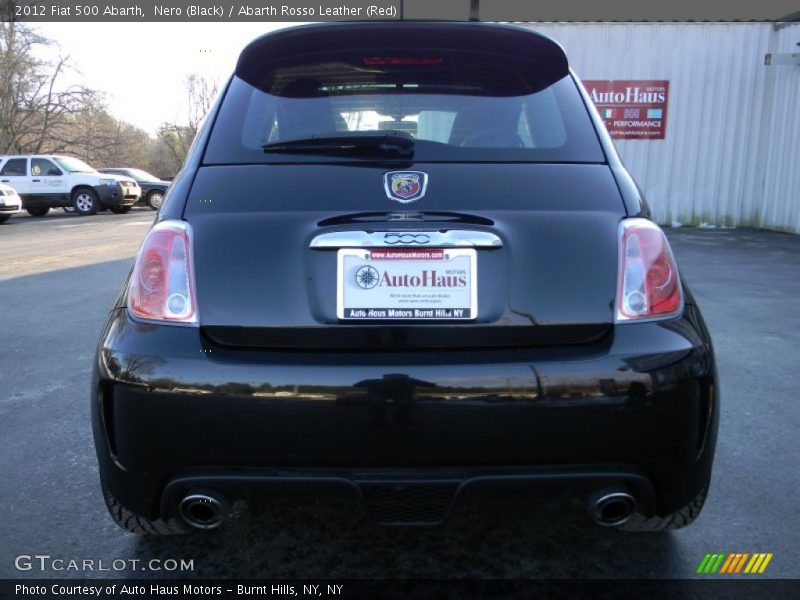 Nero (Black) / Abarth Rosso Leather (Red) 2012 Fiat 500 Abarth