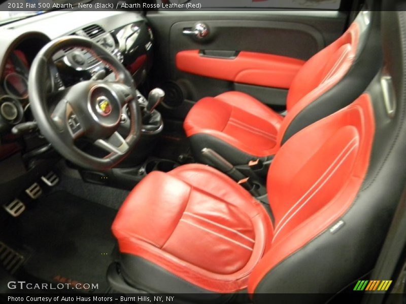 Nero (Black) / Abarth Rosso Leather (Red) 2012 Fiat 500 Abarth