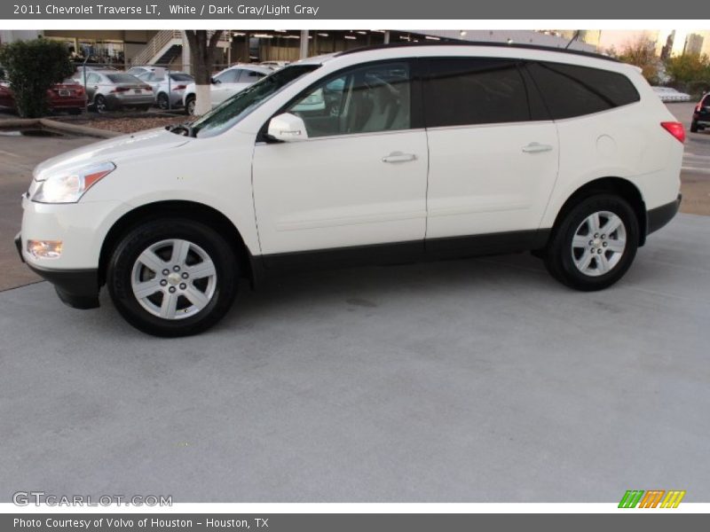 White / Dark Gray/Light Gray 2011 Chevrolet Traverse LT