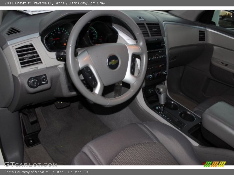 White / Dark Gray/Light Gray 2011 Chevrolet Traverse LT