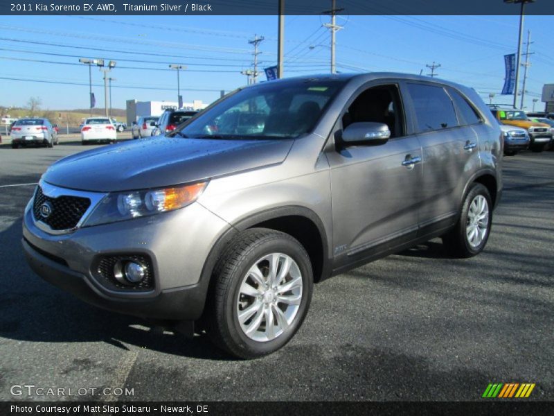 Titanium Silver / Black 2011 Kia Sorento EX AWD