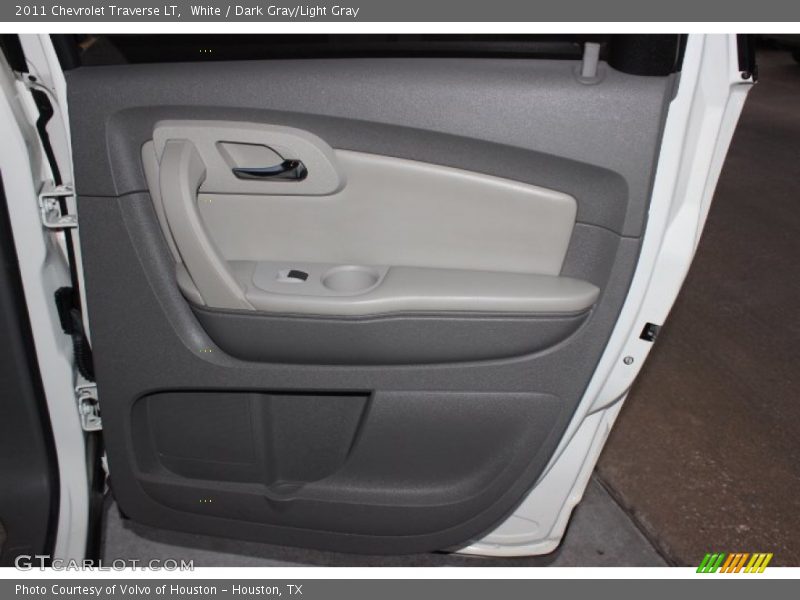 White / Dark Gray/Light Gray 2011 Chevrolet Traverse LT