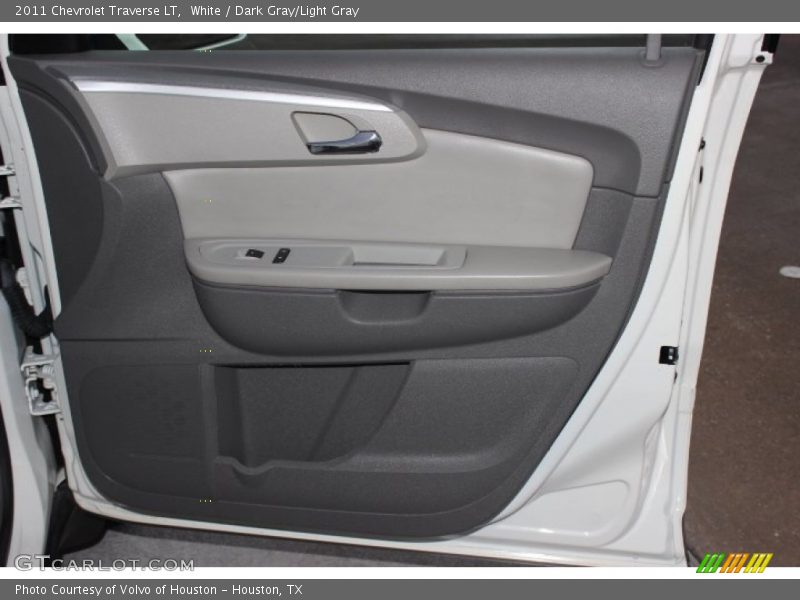 White / Dark Gray/Light Gray 2011 Chevrolet Traverse LT