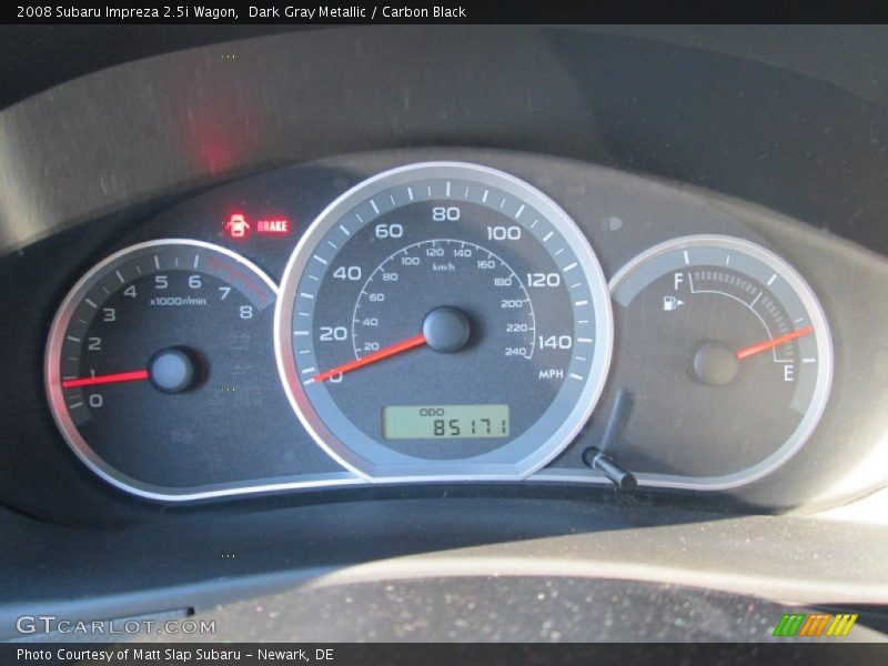 Dark Gray Metallic / Carbon Black 2008 Subaru Impreza 2.5i Wagon