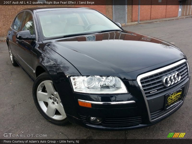 Night Blue Pearl Effect / Sand Beige 2007 Audi A8 L 4.2 quattro