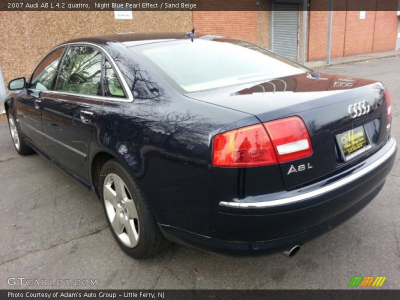 Night Blue Pearl Effect / Sand Beige 2007 Audi A8 L 4.2 quattro