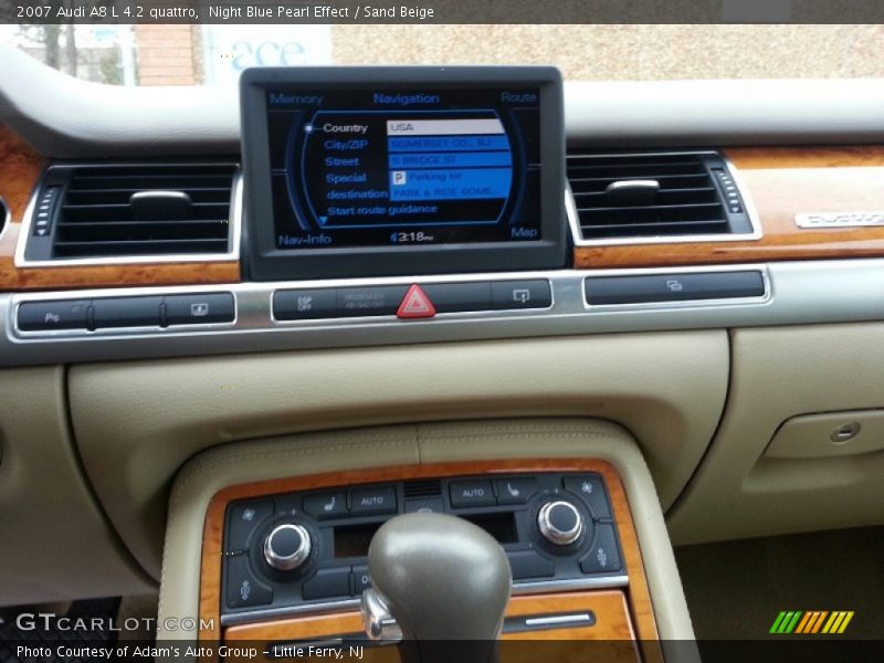 Night Blue Pearl Effect / Sand Beige 2007 Audi A8 L 4.2 quattro