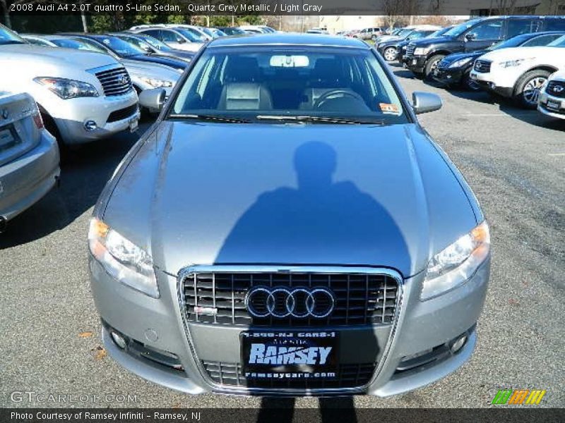 Quartz Grey Metallic / Light Gray 2008 Audi A4 2.0T quattro S-Line Sedan