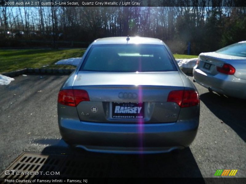 Quartz Grey Metallic / Light Gray 2008 Audi A4 2.0T quattro S-Line Sedan