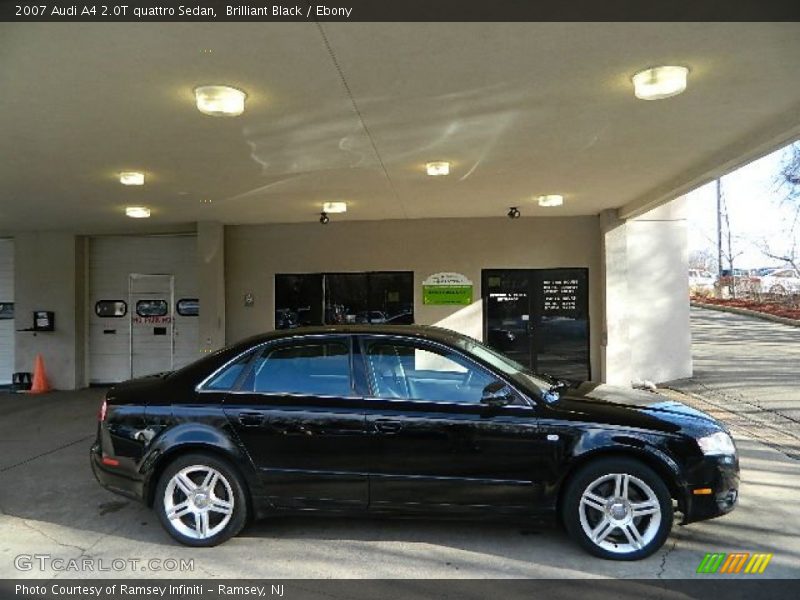 Brilliant Black / Ebony 2007 Audi A4 2.0T quattro Sedan