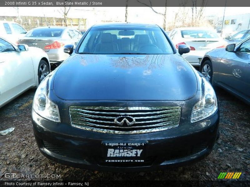 Blue Slate Metallic / Stone 2008 Infiniti G 35 x Sedan