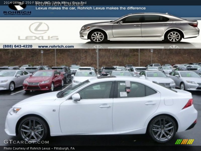 Ultra White / Rioja Red 2014 Lexus IS 250 F Sport AWD