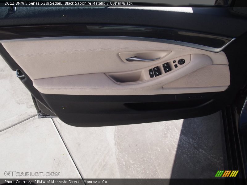 Black Sapphire Metallic / Oyster/Black 2012 BMW 5 Series 528i Sedan