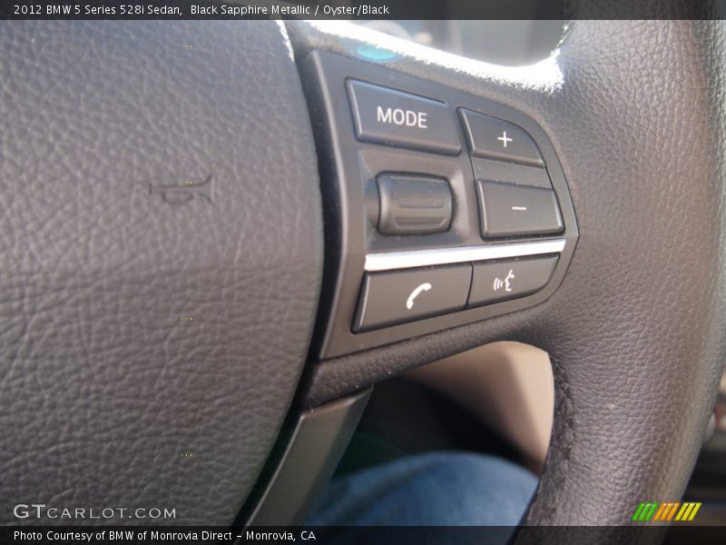 Black Sapphire Metallic / Oyster/Black 2012 BMW 5 Series 528i Sedan