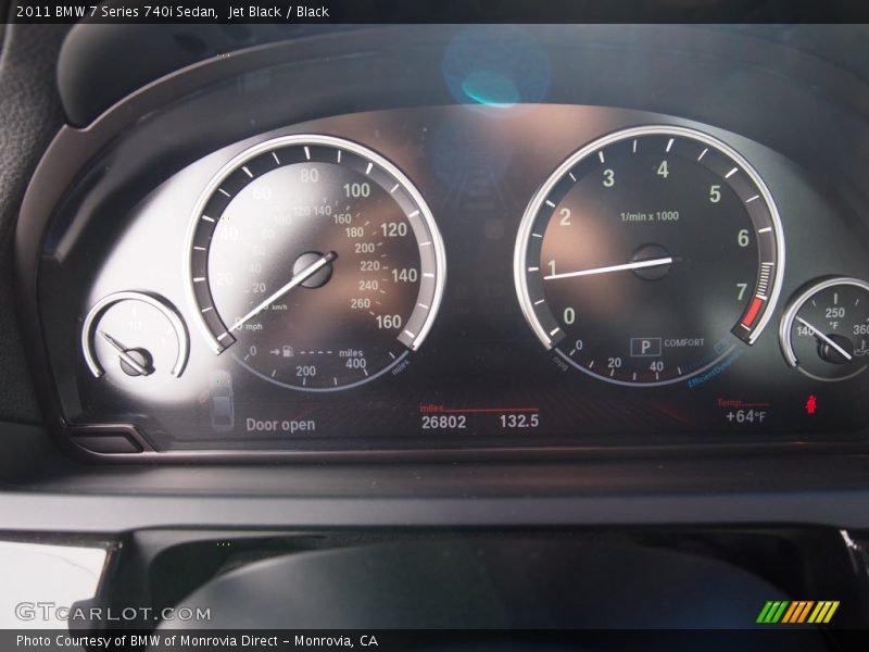 Jet Black / Black 2011 BMW 7 Series 740i Sedan