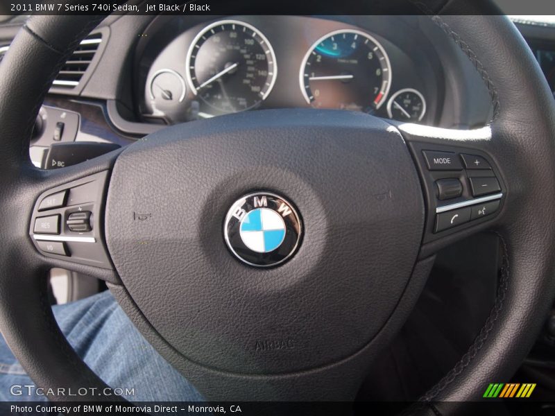 Jet Black / Black 2011 BMW 7 Series 740i Sedan