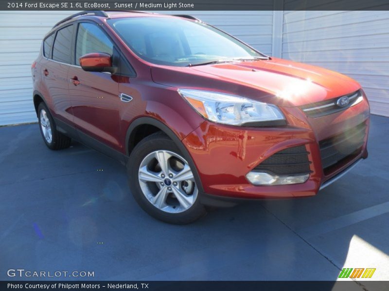 Sunset / Medium Light Stone 2014 Ford Escape SE 1.6L EcoBoost