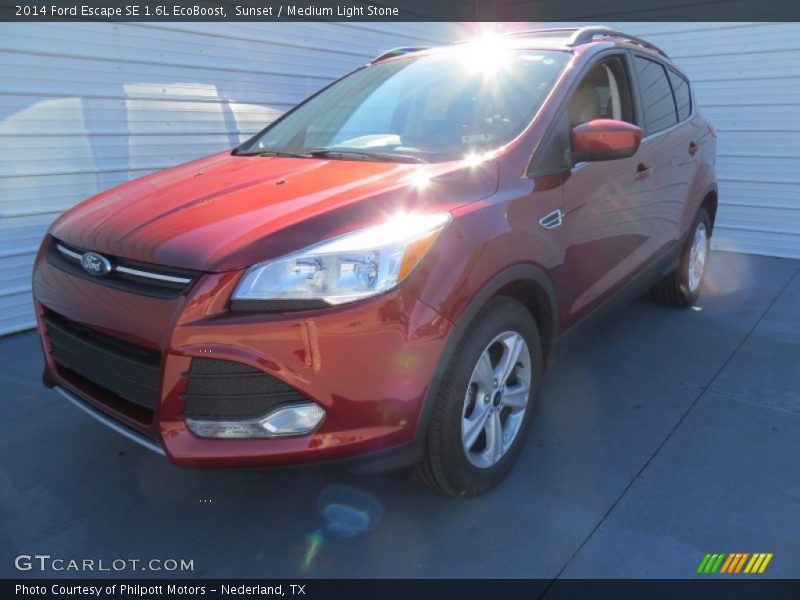 Sunset / Medium Light Stone 2014 Ford Escape SE 1.6L EcoBoost