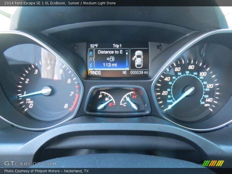 Sunset / Medium Light Stone 2014 Ford Escape SE 1.6L EcoBoost
