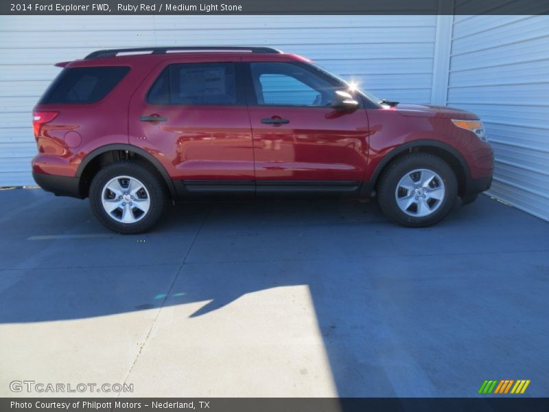 Ruby Red / Medium Light Stone 2014 Ford Explorer FWD