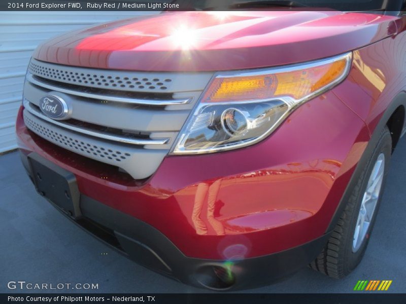 Ruby Red / Medium Light Stone 2014 Ford Explorer FWD