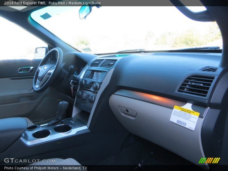 Ruby Red / Medium Light Stone 2014 Ford Explorer FWD