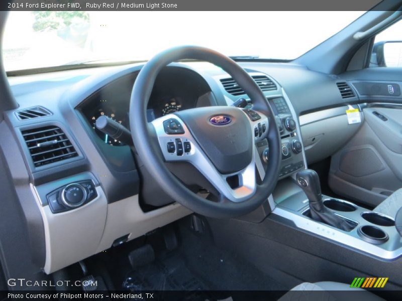 Ruby Red / Medium Light Stone 2014 Ford Explorer FWD