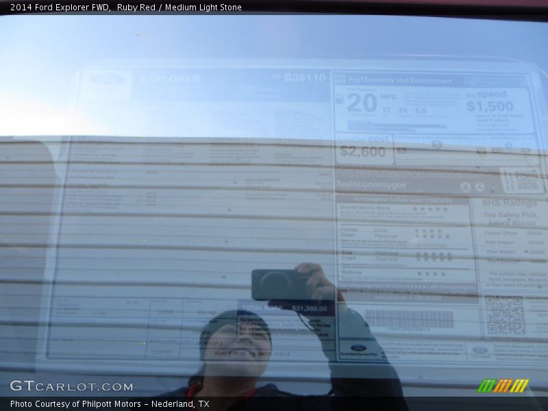 Ruby Red / Medium Light Stone 2014 Ford Explorer FWD