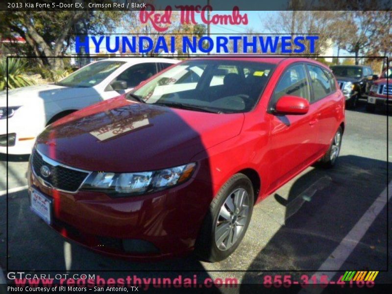 Crimson Red / Black 2013 Kia Forte 5-Door EX