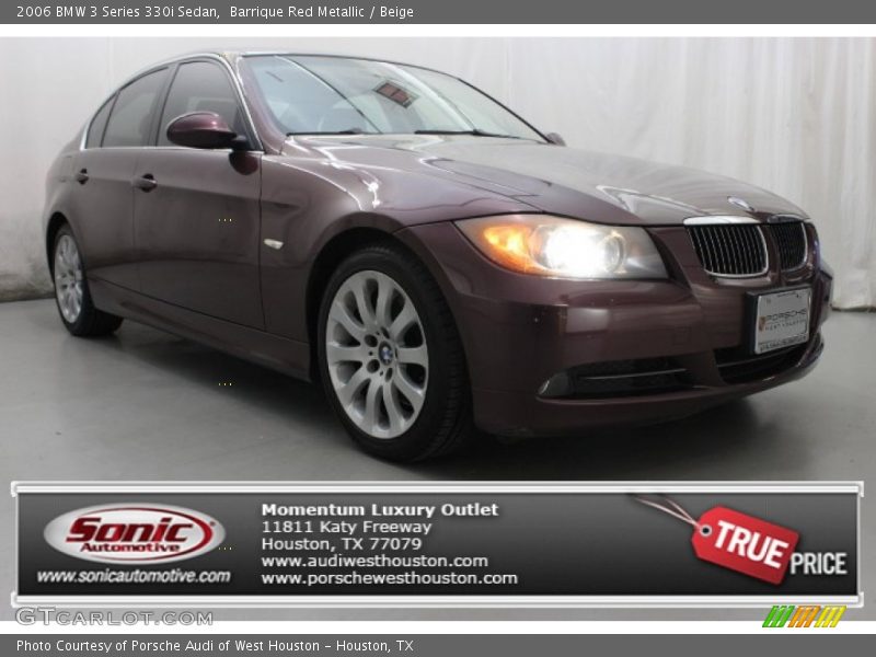 Barrique Red Metallic / Beige 2006 BMW 3 Series 330i Sedan