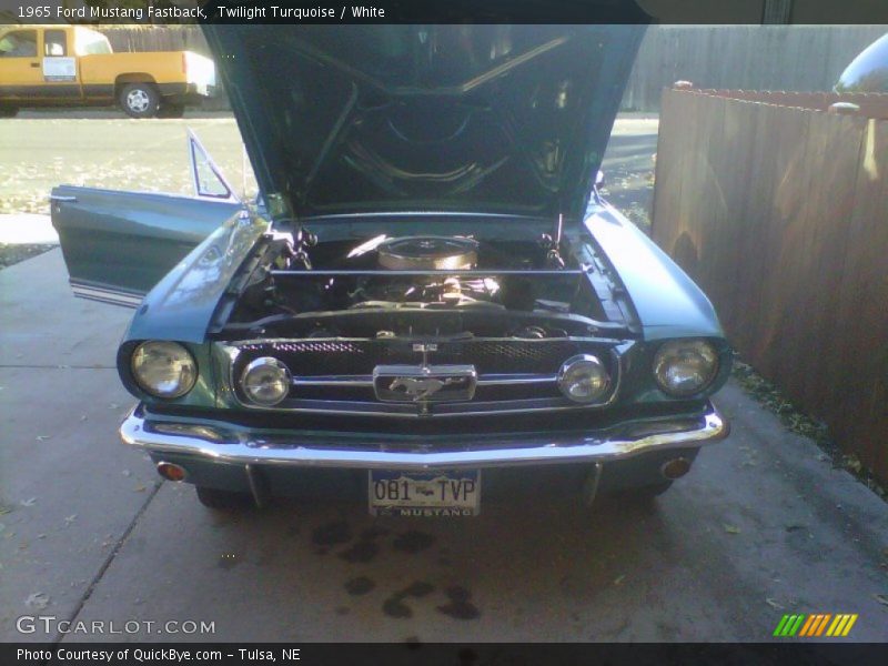 Twilight Turquoise / White 1965 Ford Mustang Fastback
