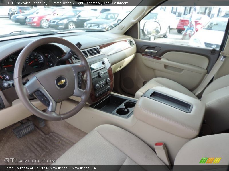 Summit White / Light Cashmere/Dark Cashmere 2011 Chevrolet Tahoe LS