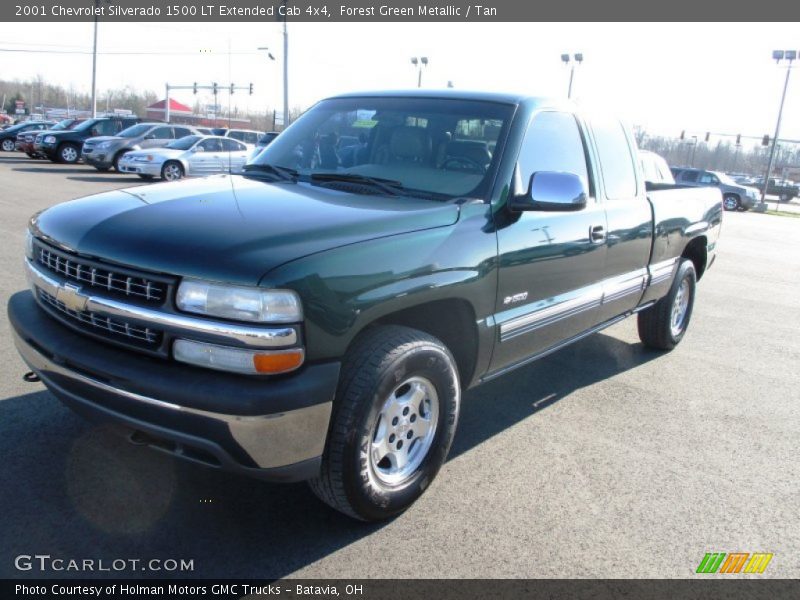 Forest Green Metallic / Tan 2001 Chevrolet Silverado 1500 LT Extended Cab 4x4