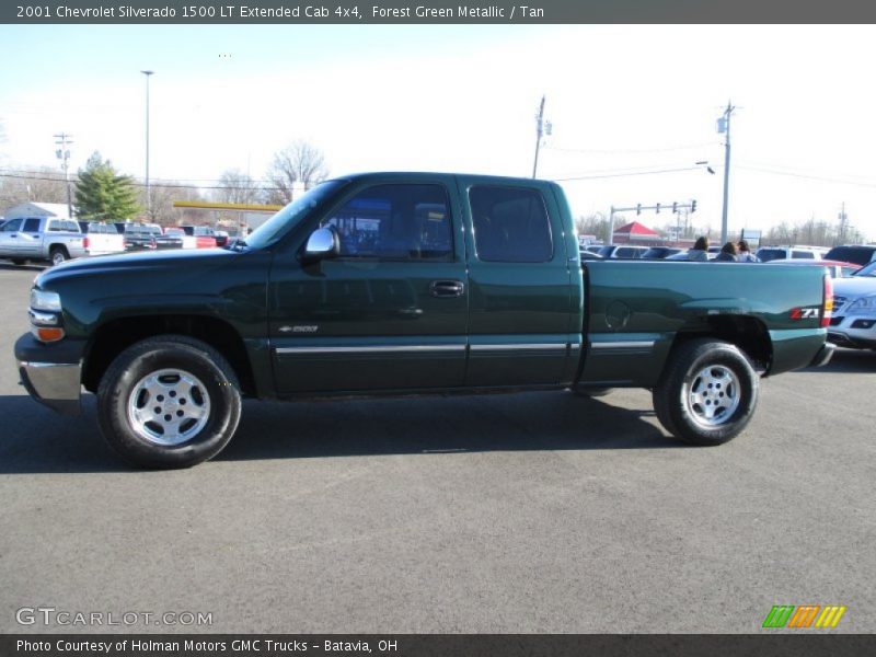 Forest Green Metallic / Tan 2001 Chevrolet Silverado 1500 LT Extended Cab 4x4