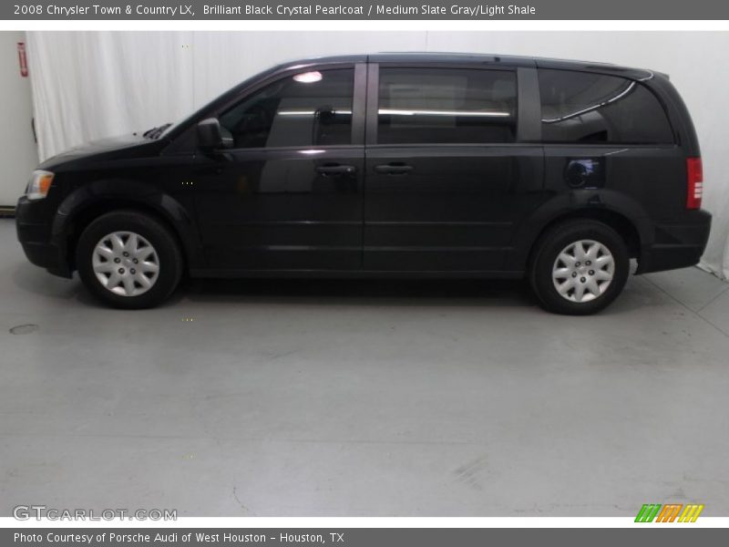 Brilliant Black Crystal Pearlcoat / Medium Slate Gray/Light Shale 2008 Chrysler Town & Country LX