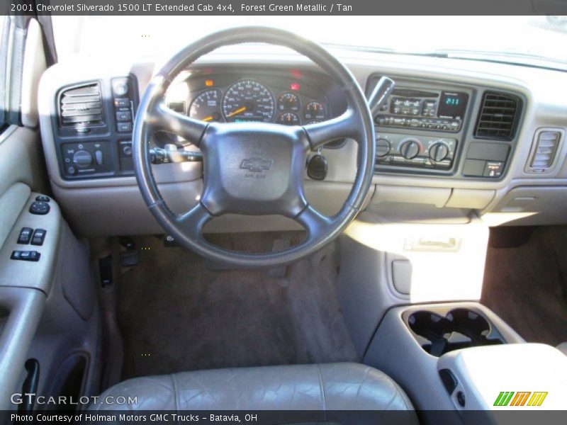 Forest Green Metallic / Tan 2001 Chevrolet Silverado 1500 LT Extended Cab 4x4