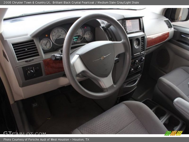 Brilliant Black Crystal Pearlcoat / Medium Slate Gray/Light Shale 2008 Chrysler Town & Country LX