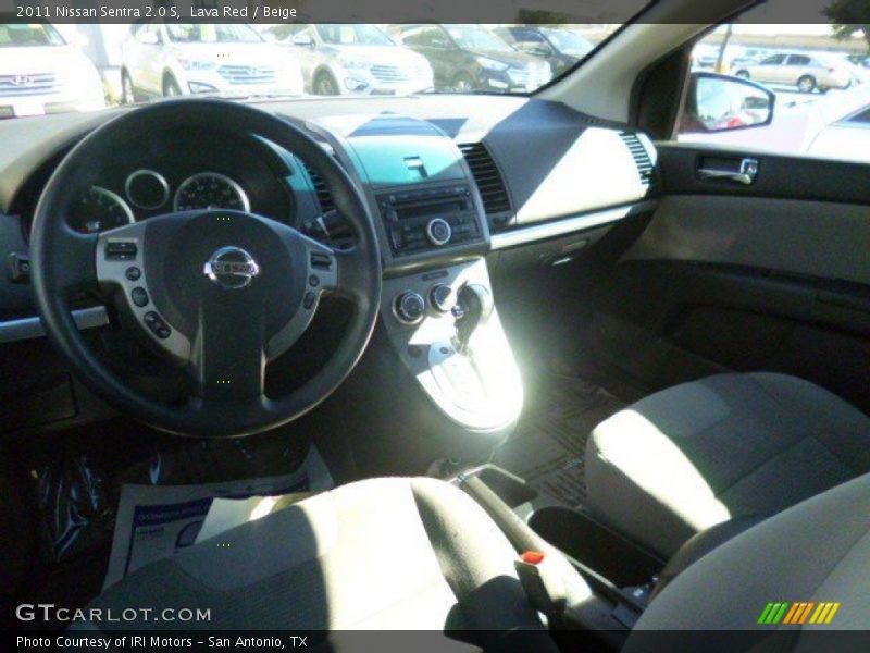 Lava Red / Beige 2011 Nissan Sentra 2.0 S