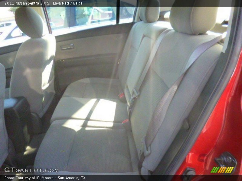 Lava Red / Beige 2011 Nissan Sentra 2.0 S