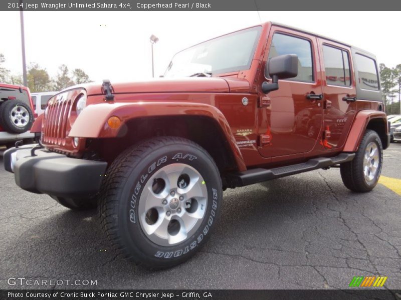 Copperhead Pearl / Black 2014 Jeep Wrangler Unlimited Sahara 4x4